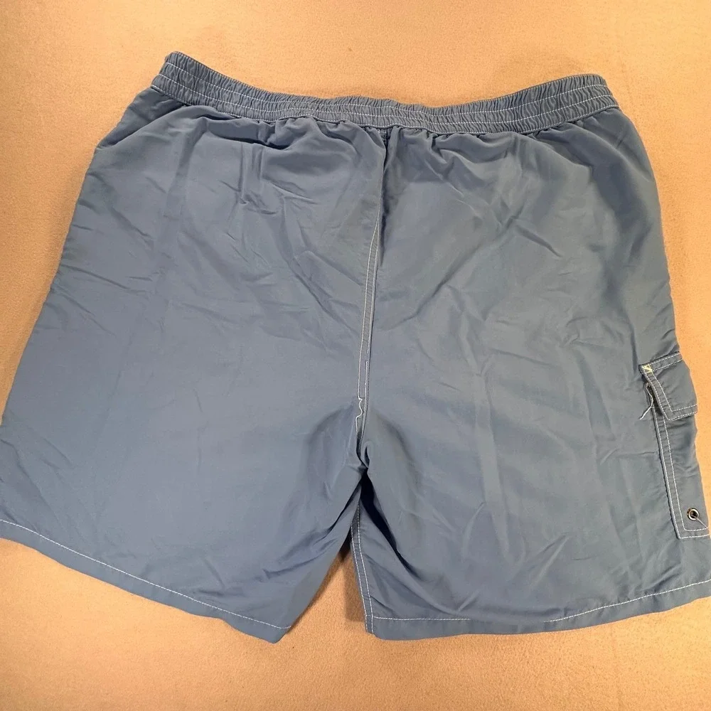 Polo Ralph Lauren Mens XL Swim Trunks Blue Cargo Pocket Board Shorts Pony Logo